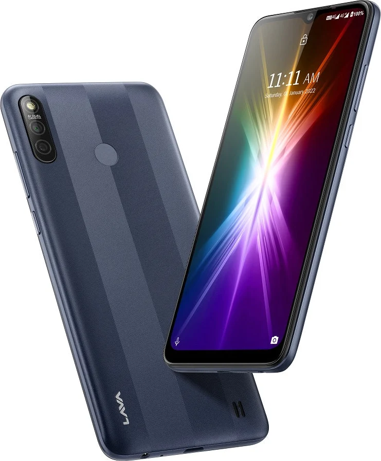 Lava X2, in Striped Blue, front and back at an angle