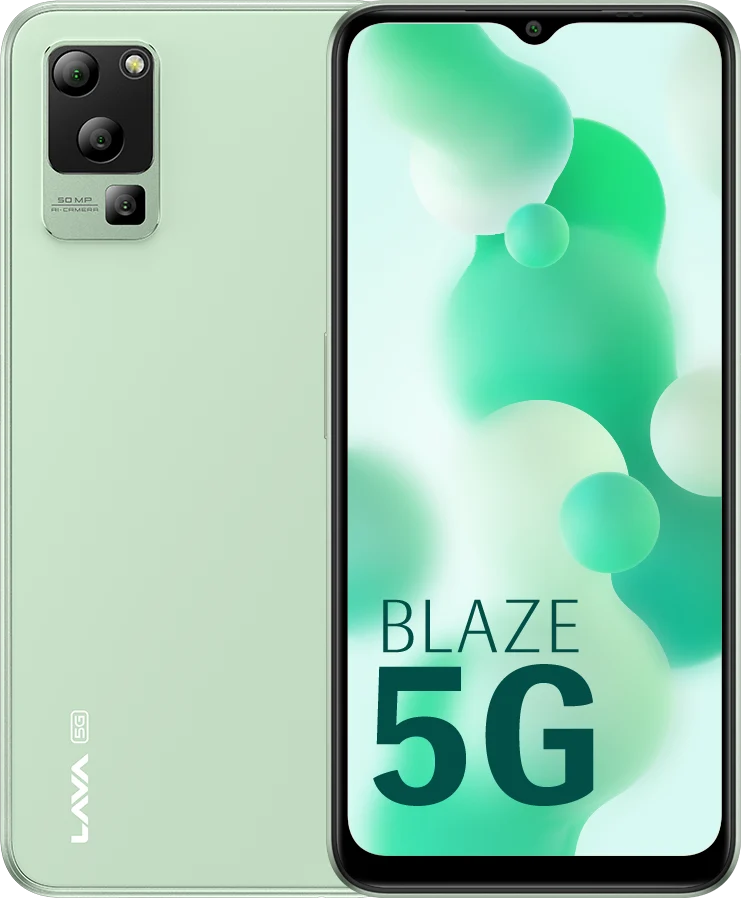 Lava Blaze 5G in Glass Green