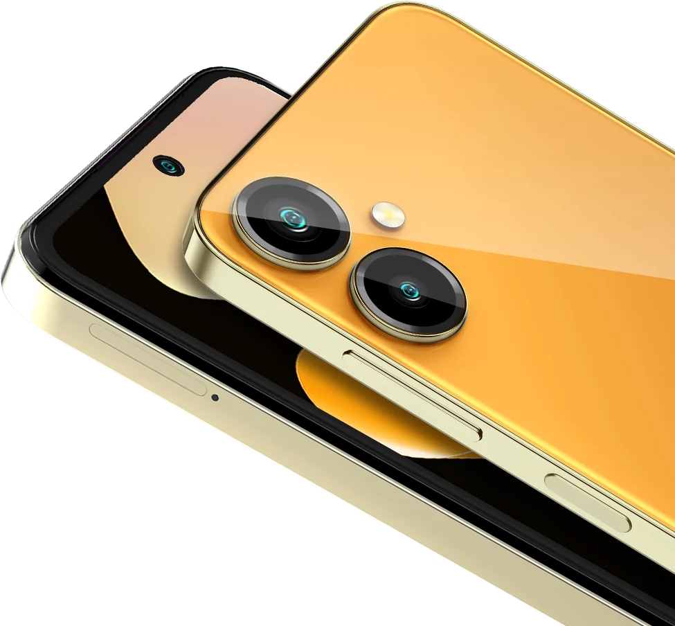 Lava Blaze 2, in Glass Orange, the cameras up close
