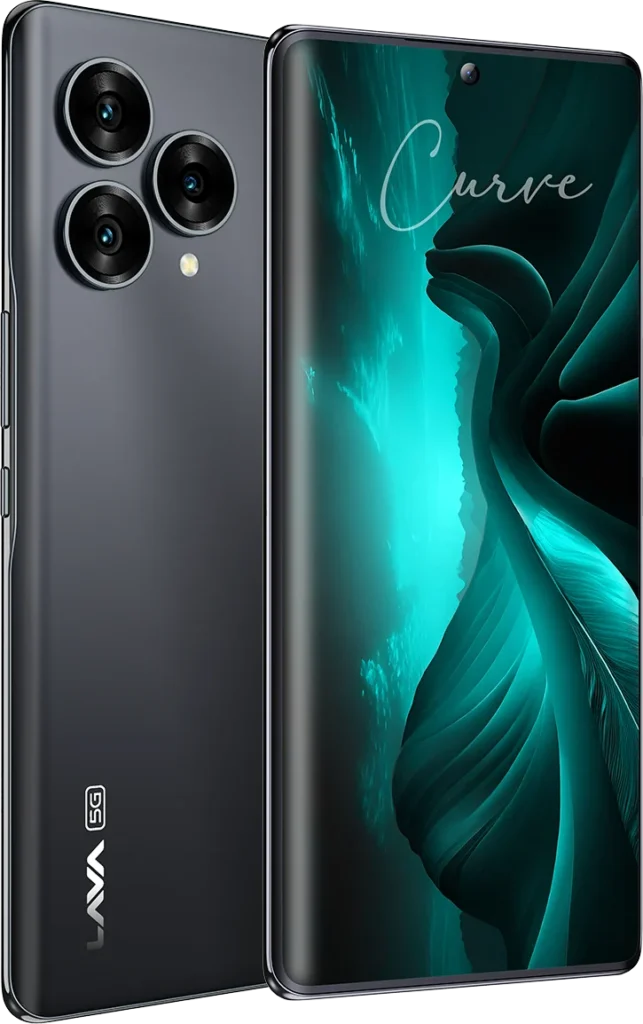 Lava Blaze Curve, in Iron Glass, front and back at an angle