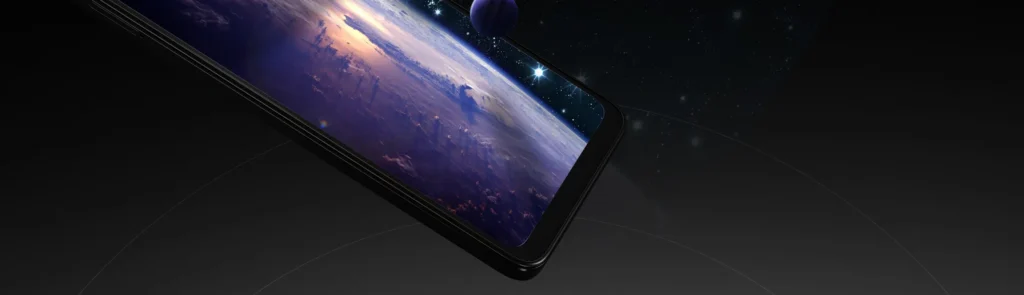 POCO C61, screen-up, at an angle