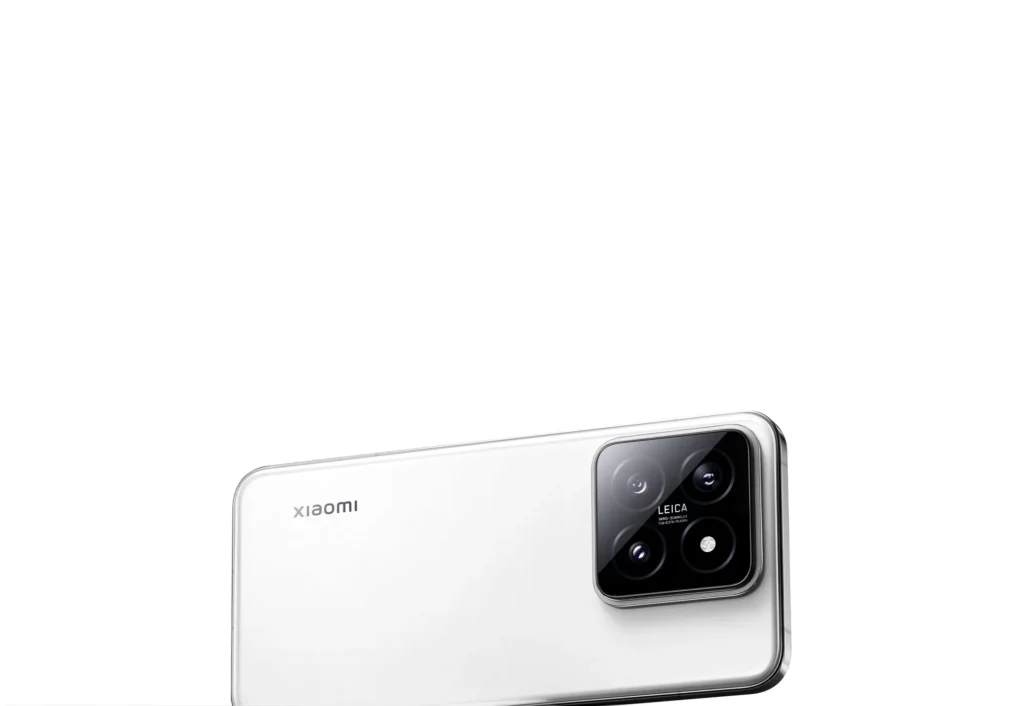 Xiaomi 14, in White, camera corner on white