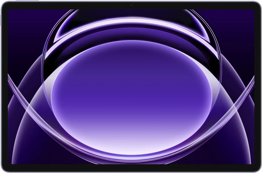 realme Pad 2 Lite, front, straight on, purple wallpaper on screen