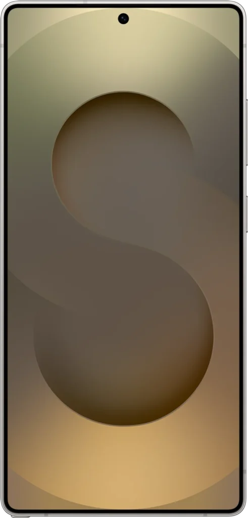 Samsung Galaxy S25 Ultra, front view in Titanium Gray