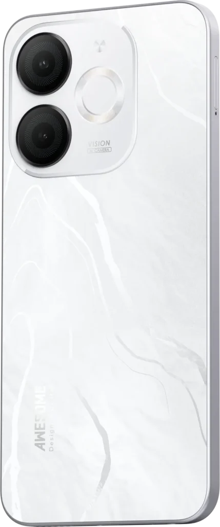 itel A80 in Glacier White