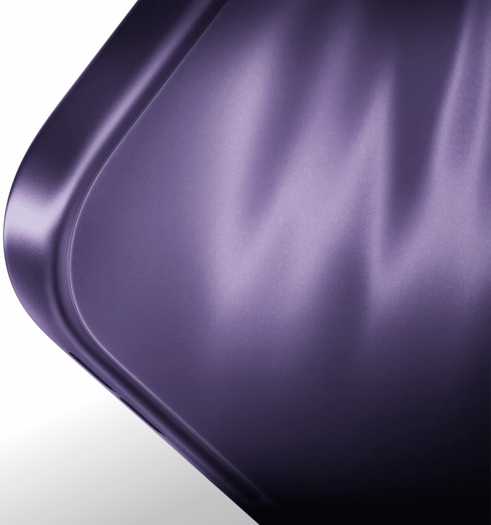 OPPO Reno13 Pro 5G, corner detail, in Mist Lavender