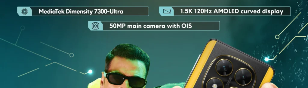 Poco X7, camera deco closeup