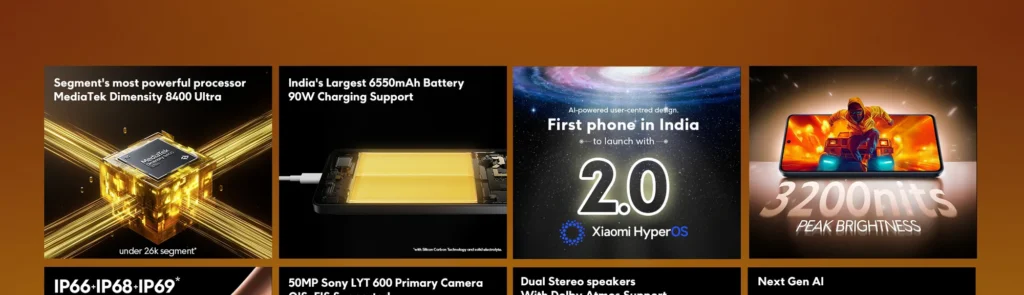 Poco X7 Pro, display viewed outdoors