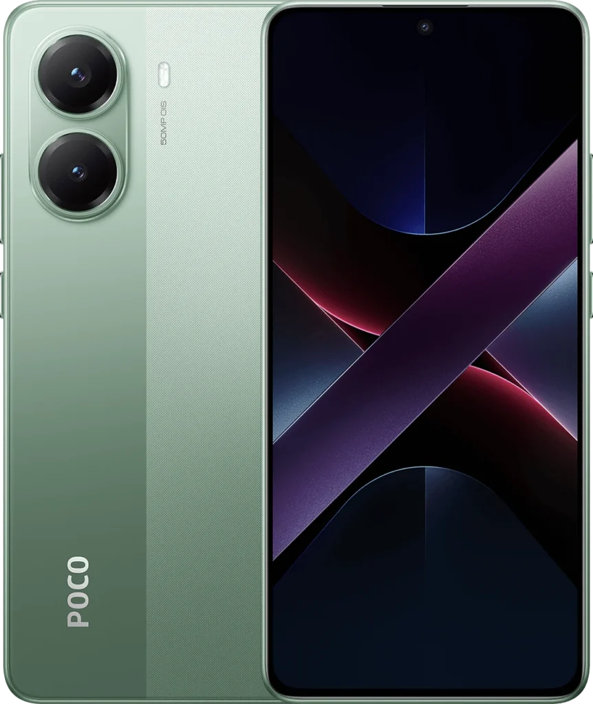 Poco X7 Pro in Nebula Green