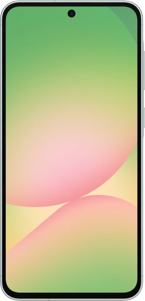 Samsung Galaxy A56 5G, front view in Awesome Olive