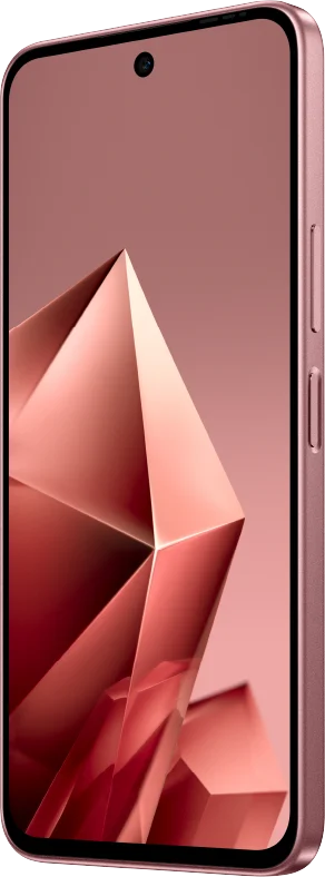Infinix Note 50x 5G+, in Sunset Spice Pink, front at an angle
