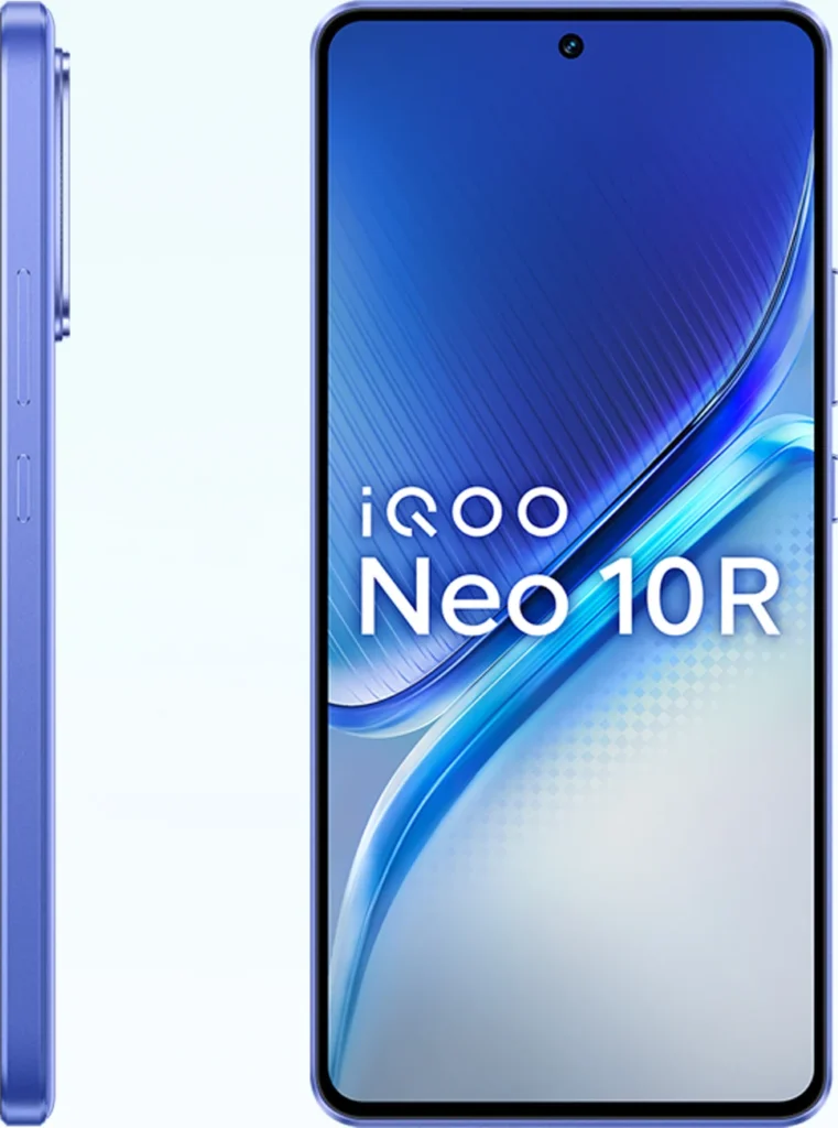 iQOO Neo 10R, front display view showcasing screen and bezels