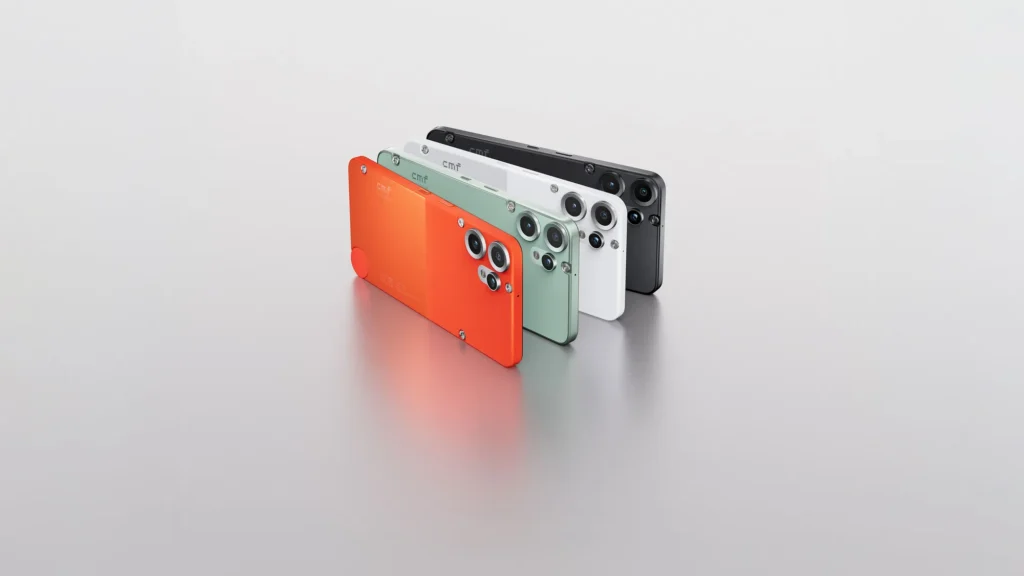 Nothing CMF Phone 2 Pro, in Orange, Light Green, White and Black