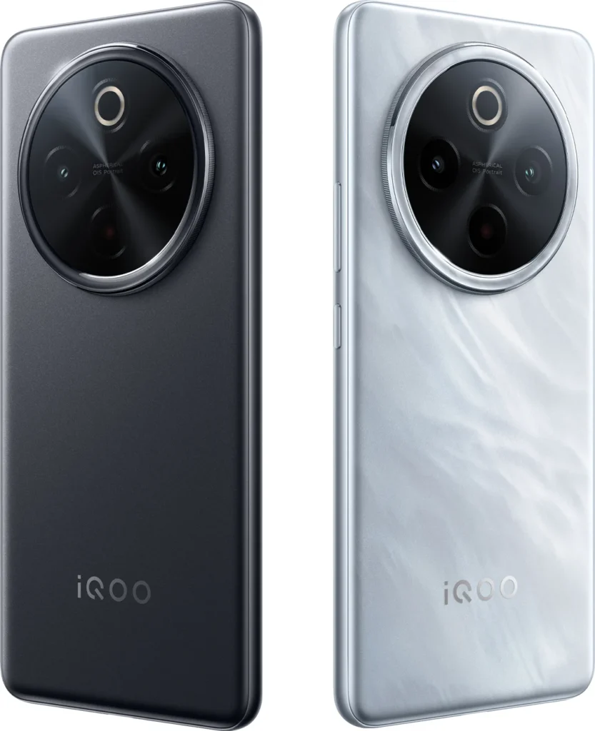 iQOO Z10, in Stellar Black, rear panel perspective view
