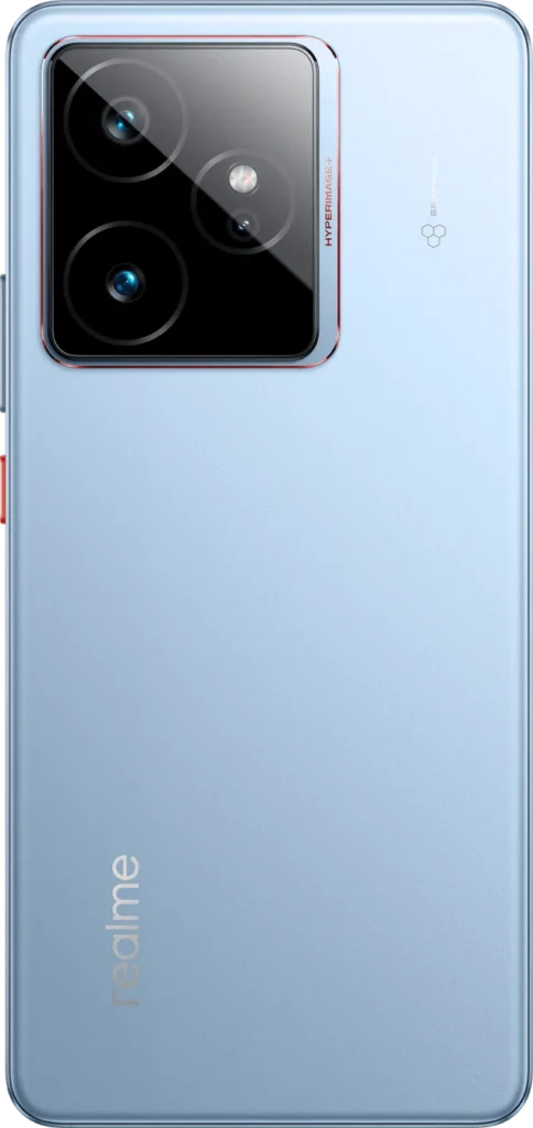 Realme GT 7, side profile view illustrating slim chassis design