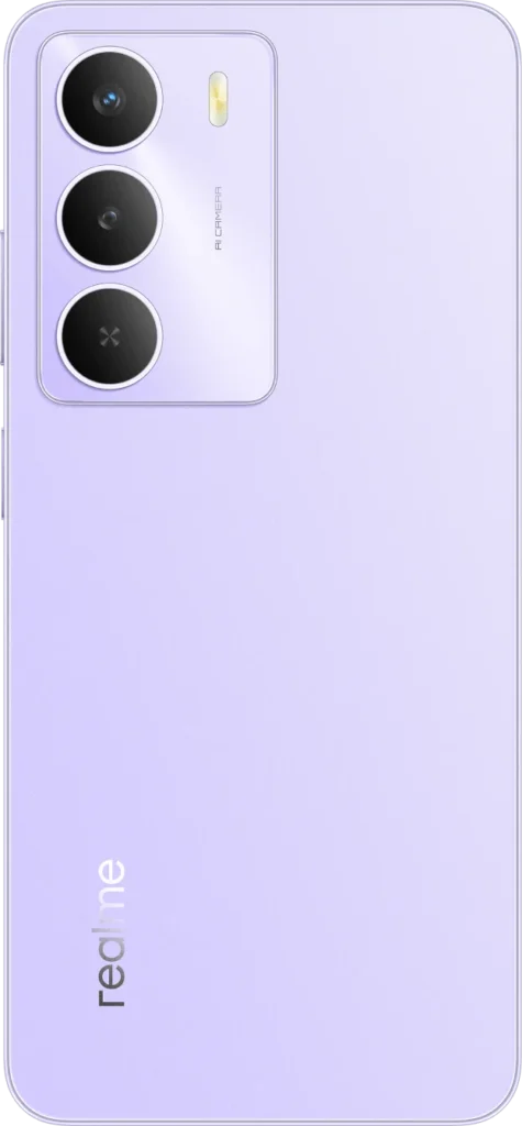 Realme C73 5G, side profile view illustrating slim chassis design