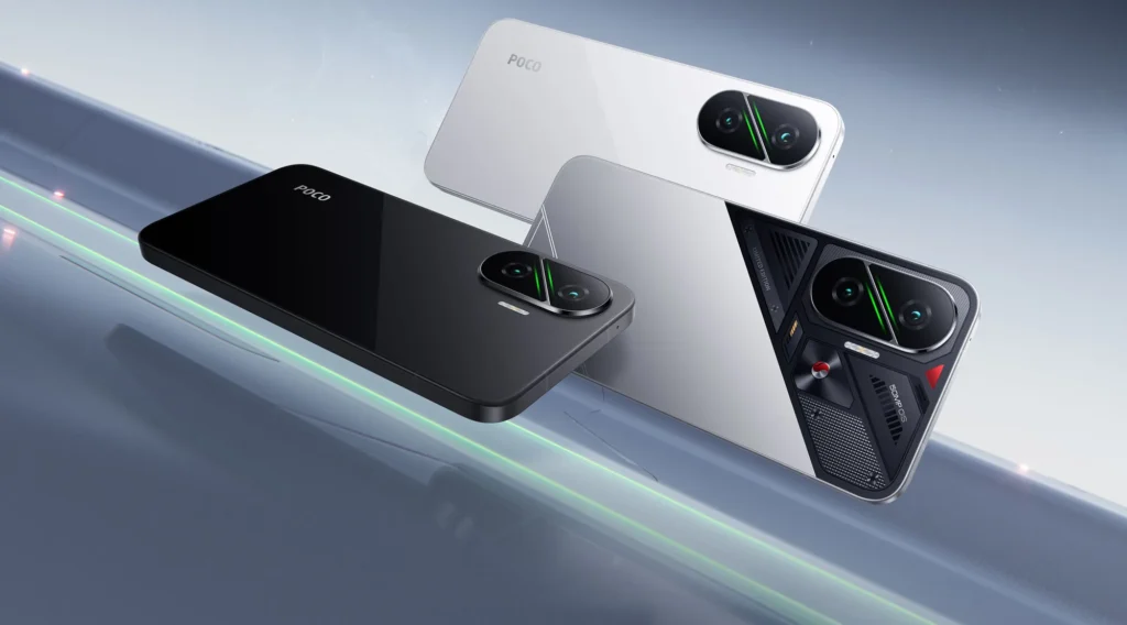 Poco F7, all three colours