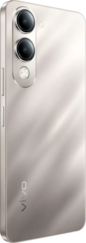 Vivo T4 Lite 5G, in Titanium Gold, from the back