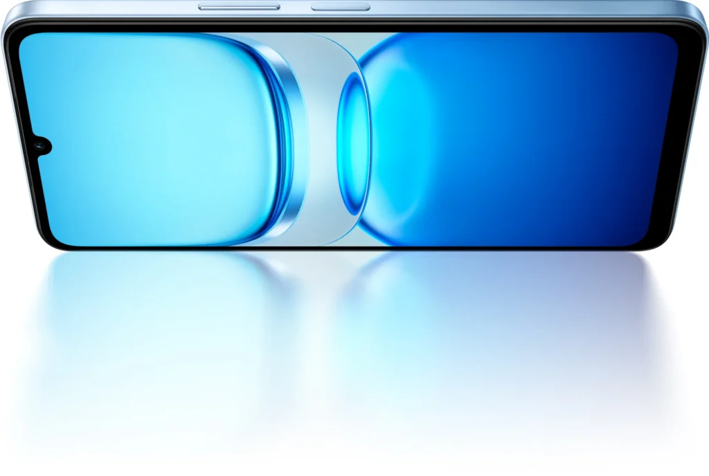 iQOO Z10 Lite, from the front, lying flat