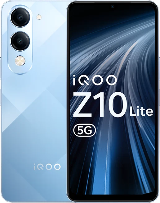 iQOO Z10 Lite 5G in Titanium Blue