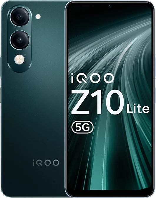 iQOO Z10 Lite 5G in Cyber Green