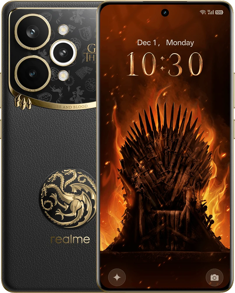 Realme 15 Pro 5G in Game of Thrones Dragonfire Black