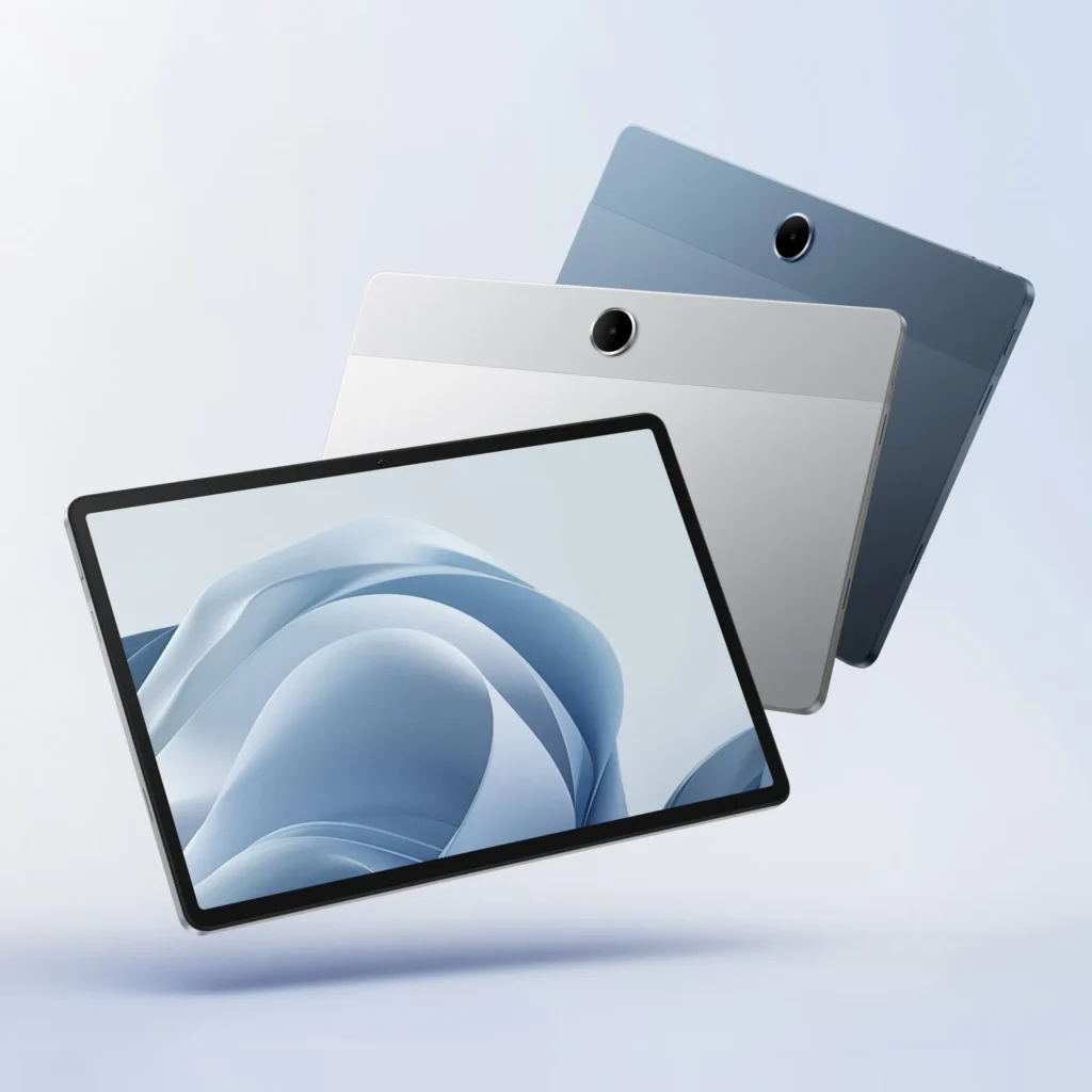 OPPO Pad SE, both colours from the back, with one from the front
