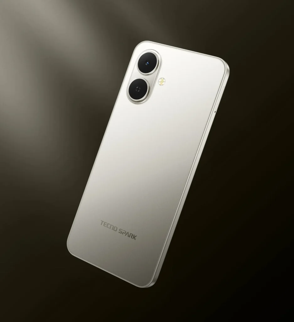 TECNO SPARK Go 2, in Titanium Grey, from the back
