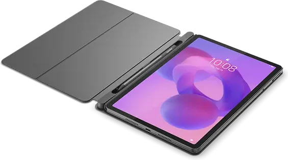 Lenovo Idea Tab, in the open folio case