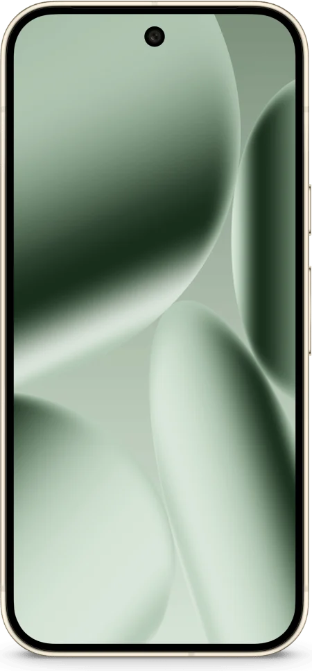 Google Pixel 10 Pro, in Jade, from the front