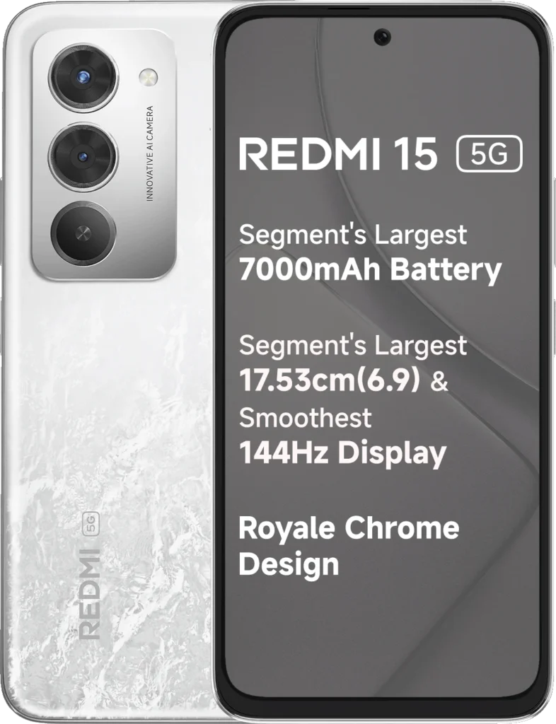 Redmi 15 5G in Frosted White
