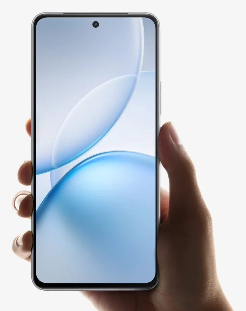 Vivo Y400 5G, held in one hand, front view
