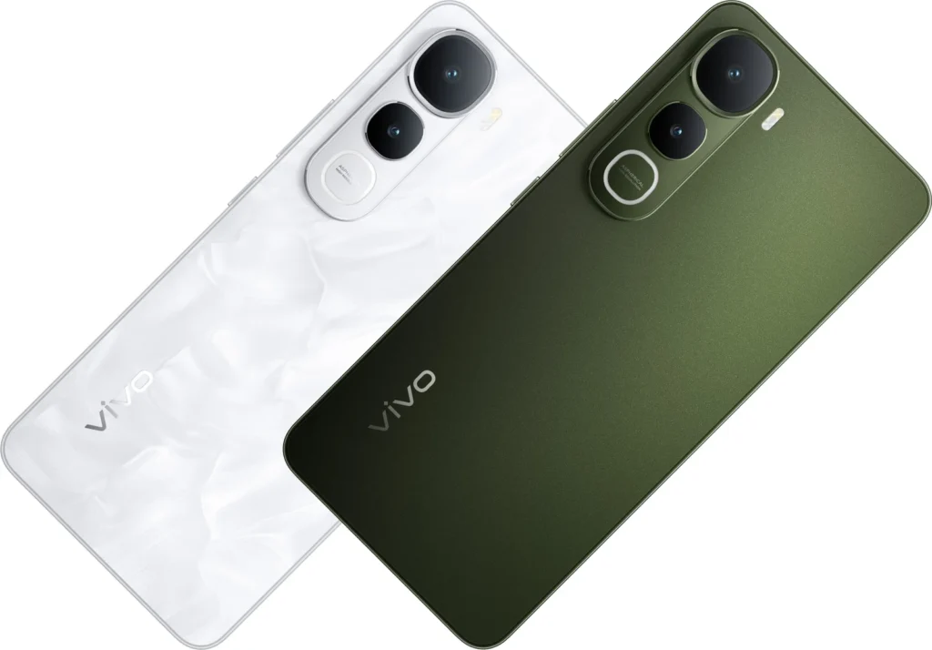 Vivo Y400 5G, angled studio view of the slim 7.9mm frame