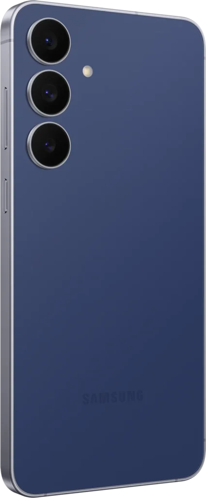 Samsung Galaxy S25 FE, in Navy, at an angle