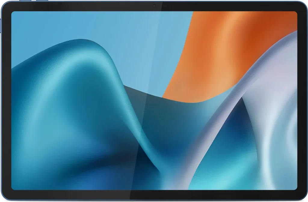 Motorola Moto Pad 60 Neo, in Pantone Malibu Blue, front, straight on