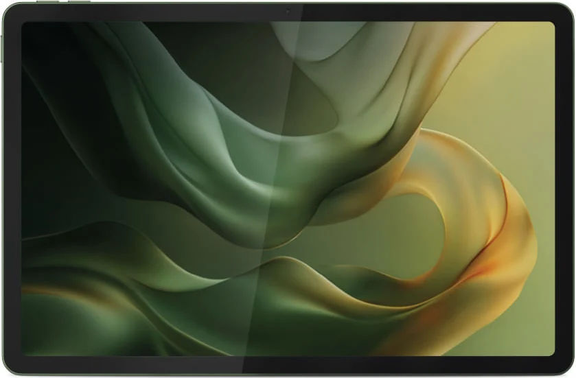 Motorola Moto Pad 60 Neo, in Pantone Bronze Green, front, straight on