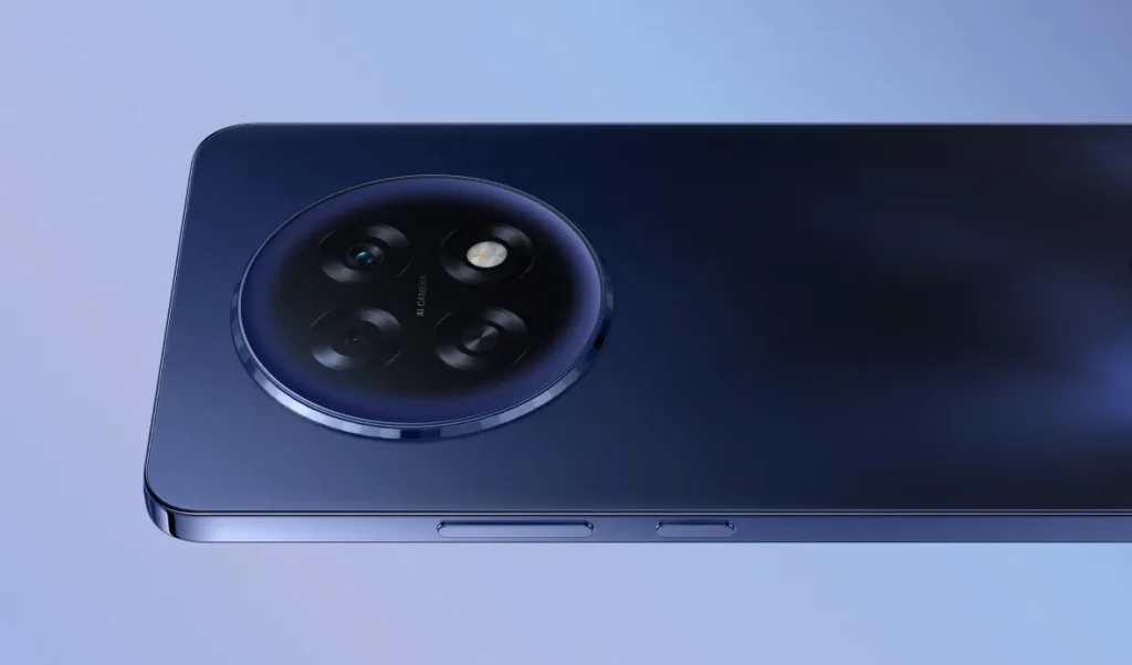 OPPO F31 Pro+ 5G, camera module close up, in Gemstone Blue