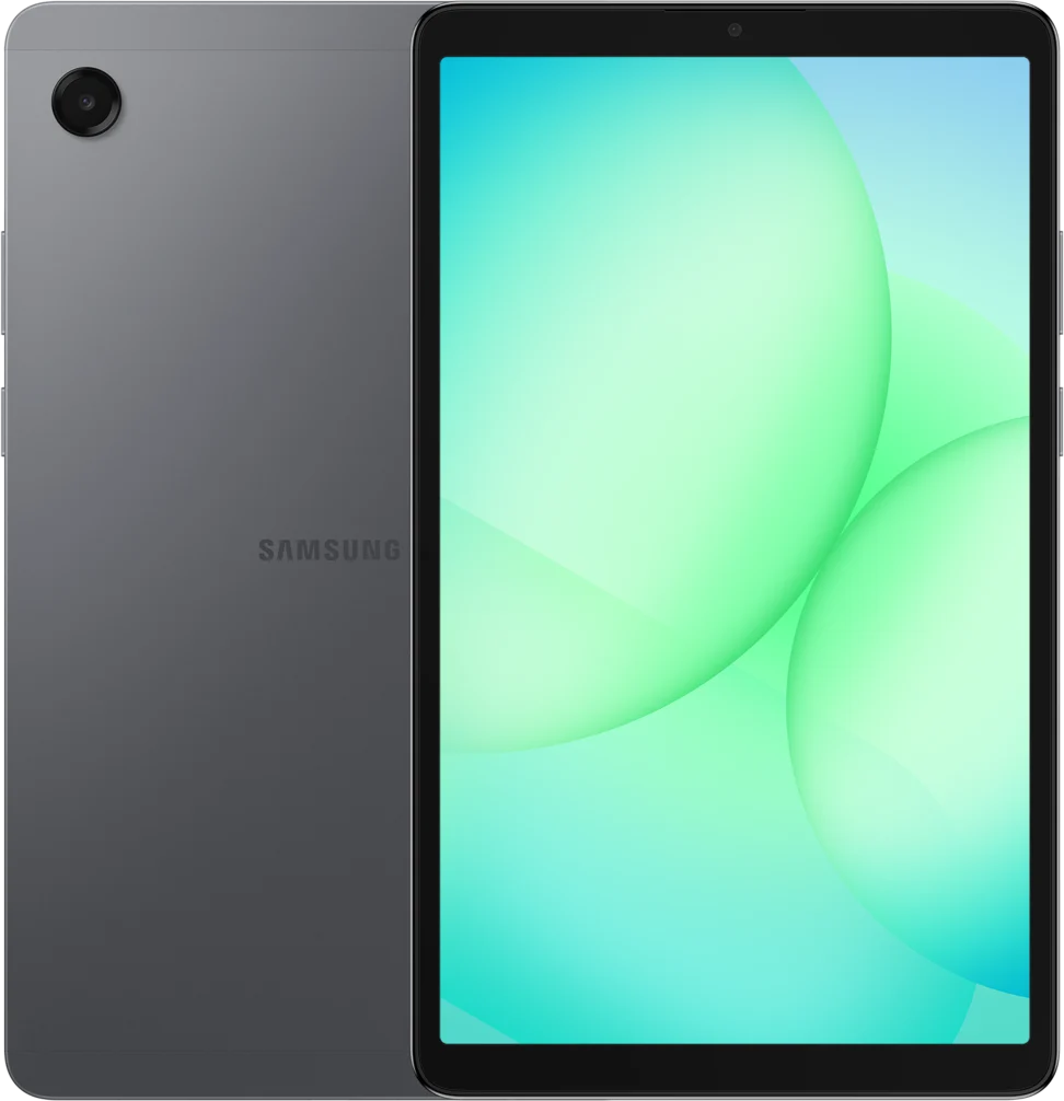 Samsung Galaxy Tab A11, in Gray, front and back