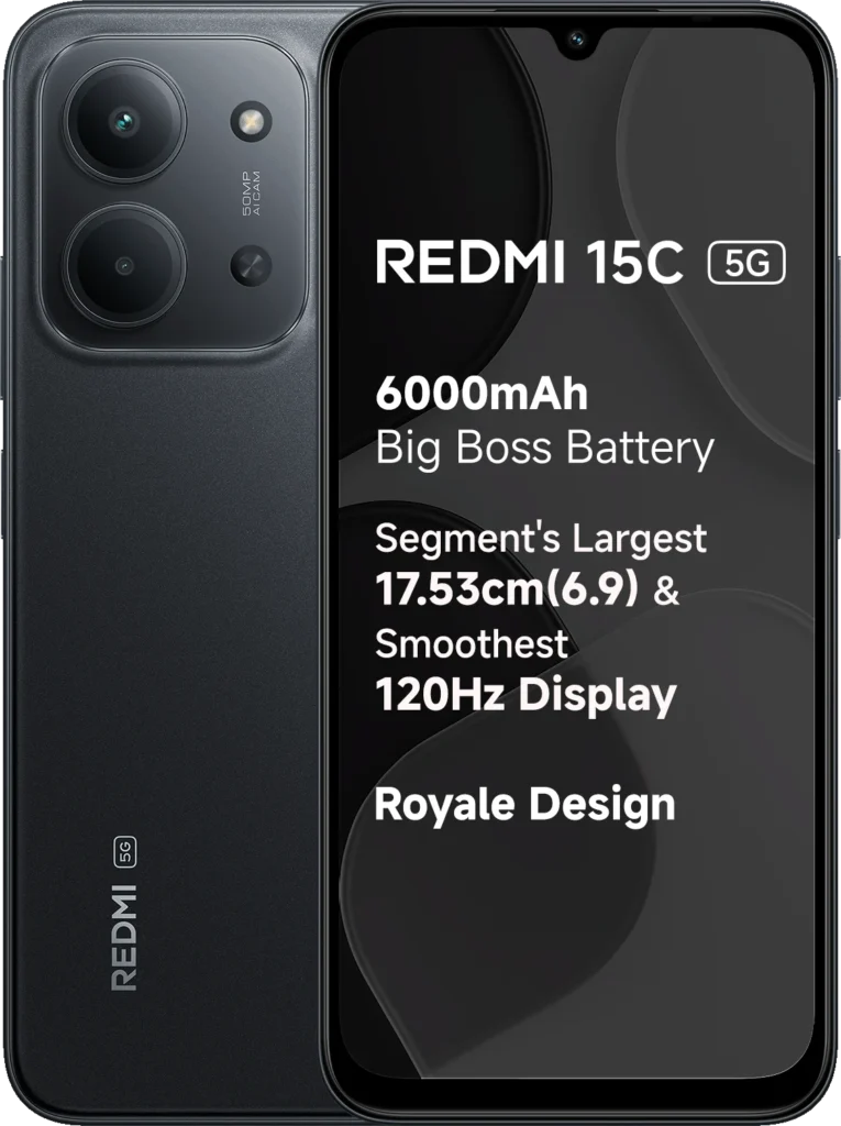 Redmi 15C 5G in Midnight Black