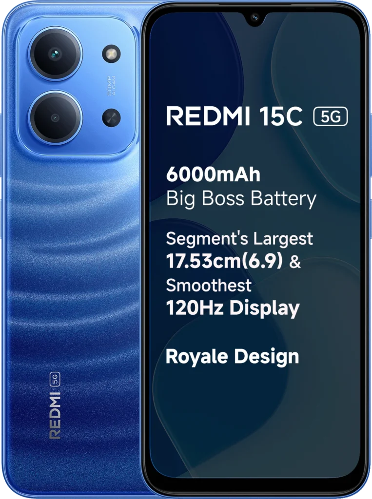 Redmi 15C 5G in Moonlight Blue
