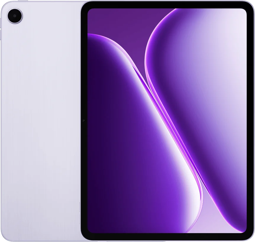 OnePlus Pad Go 2, in Lavender Drift, front and back