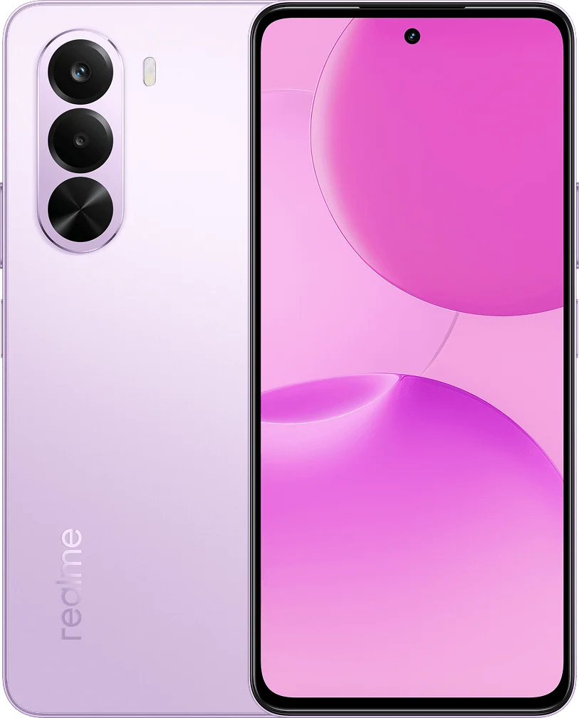 realme P4x 5G, in Elegant Pink, front and back