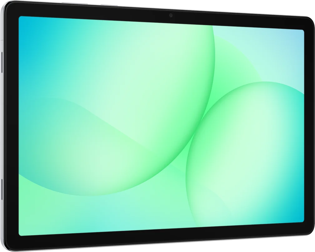 Samsung Galaxy Tab A11+, in Silver, front at an angle