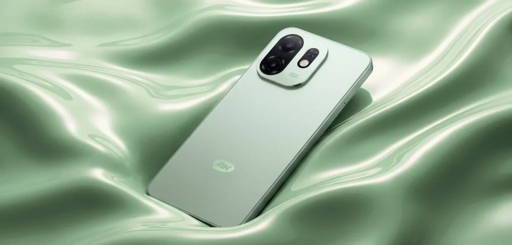 itel A100C New, in Silk Green on green satin