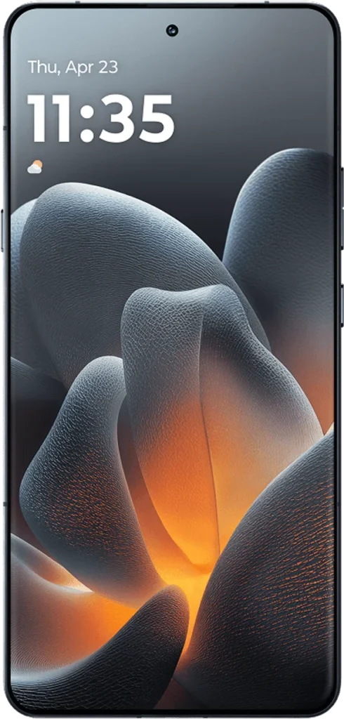 Motorola Signature, front view showing 165Hz LTPO Extreme AMOLED display