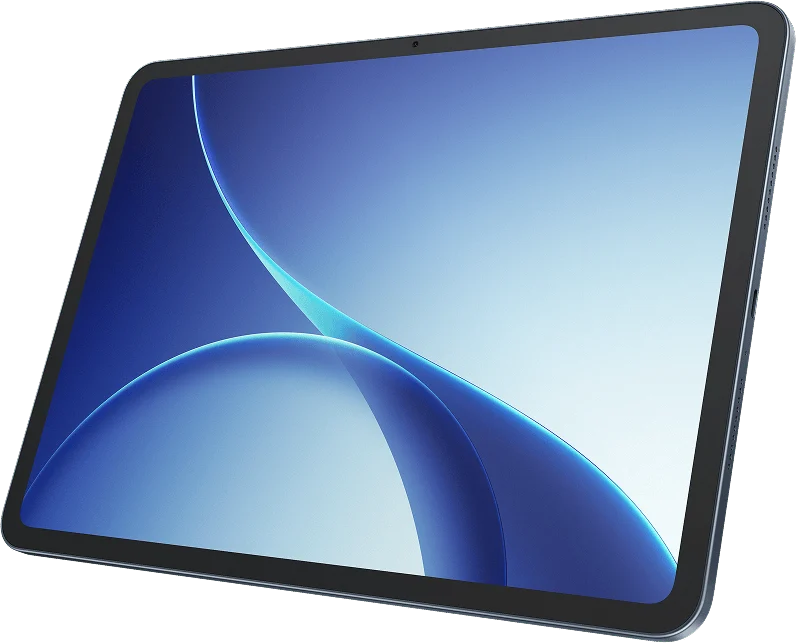 OPPO Pad 5, in Starlight Black, from the front at an angle