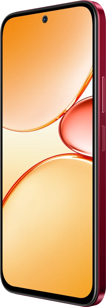 Realme 15x 5G, side profile view illustrating slim chassis design