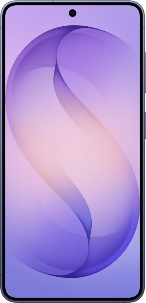 Samsung Galaxy S26, front view in Cobalt Violet