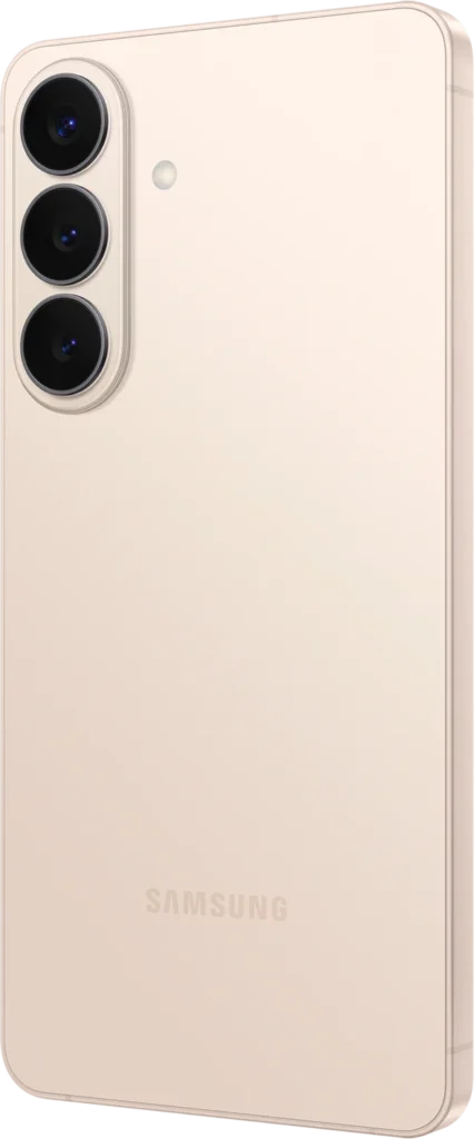 Samsung Galaxy S26+, in Pinkgold, rear angle
