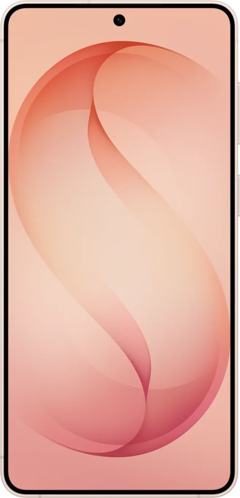 Samsung Galaxy S26+, front view in Pinkgold